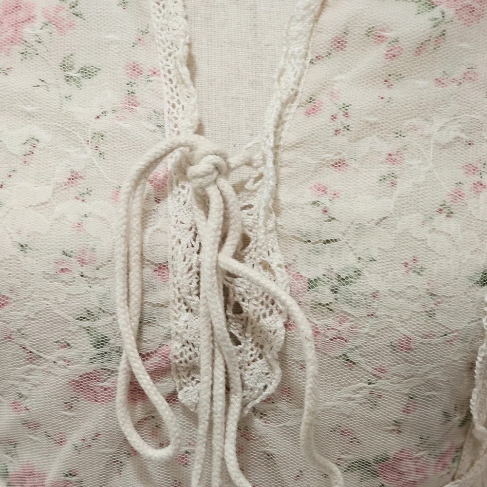 Vintage Floral Prairie Maxi Dress Cottagecore Gunne Sax Inspired - Picture 12 of 12